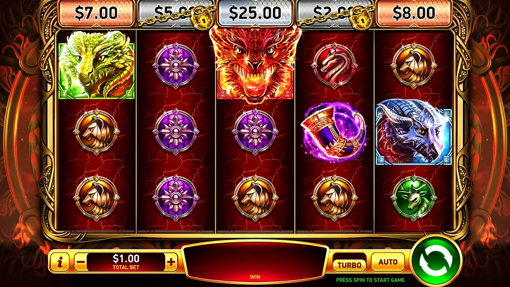 Dragoness demo with a $10,000 play-money balance